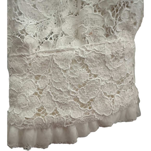 Zara Lacey Floral Lined Rhinestone Button Party Dress S - Picture 5 of 13